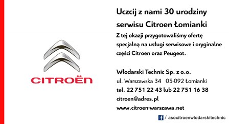 30 lat Citroen Włodarski Warszawa Łomianki